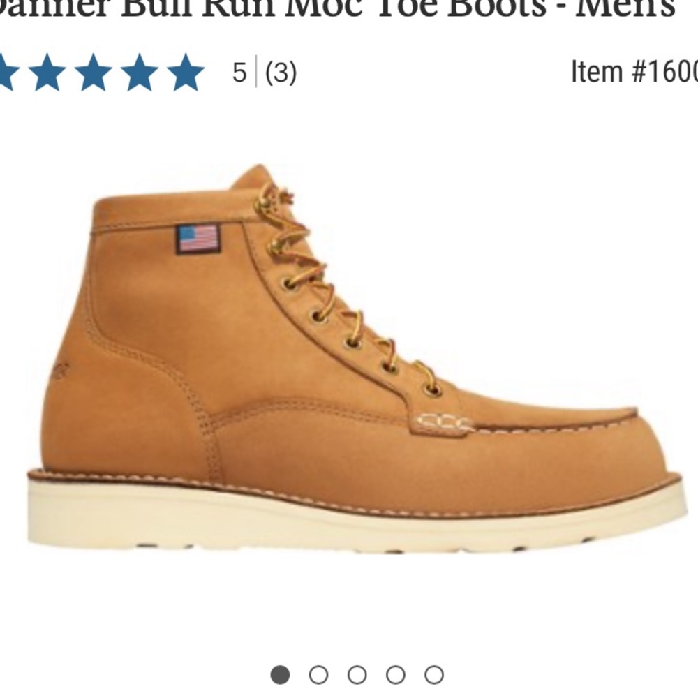Men’s Danner bull run moc toe boots